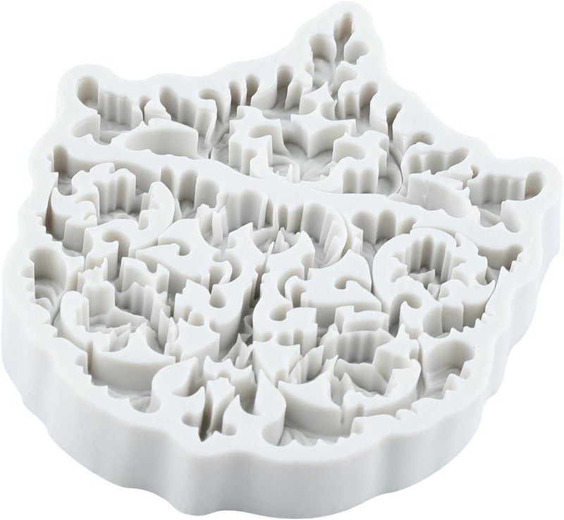 TAOXIBEI Vintage Curlicues Relief Lace Polymer Clay Mold Baroque Scroll Lace Silicone Molds for DIY Crafts Epoxy Resin Casting Air Dry Polymer Clay Plaster Jewelry Making - Image 3